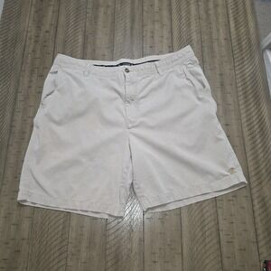 Disney Parks Mickey Mouse Men's Shorts 38" Tan Beige Khaki Chino Cotton Shorts